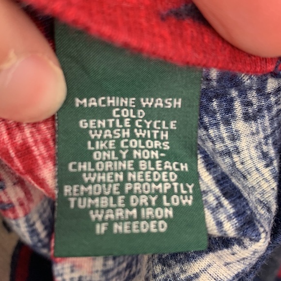 Lauren Ralph Lauren Jeans Southwestern Henley Shirt Elbow Patches Medium Petite - Picture 7 of 7